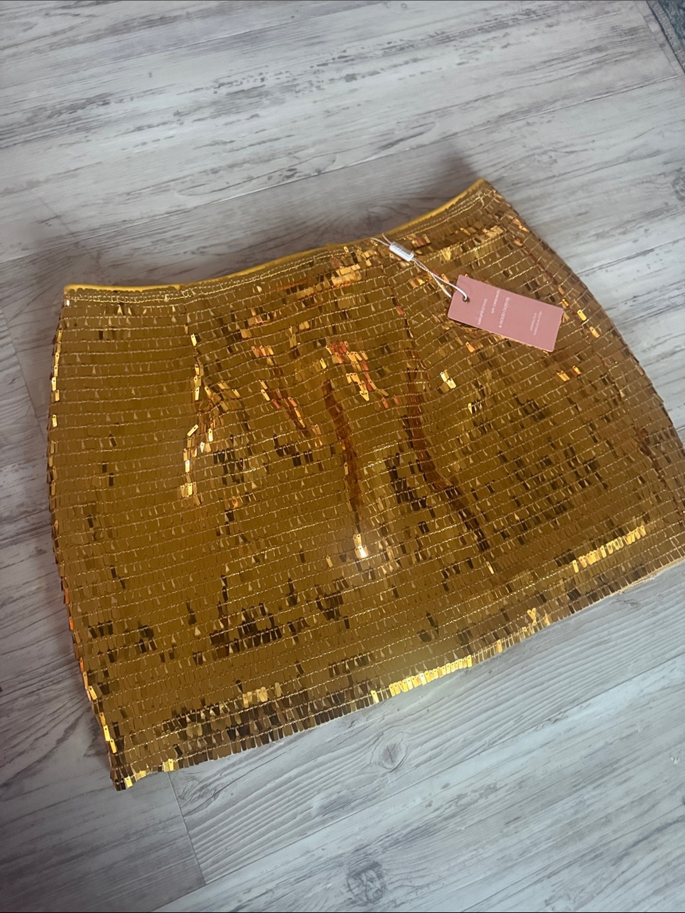 Gold Sequin Mini Skirt - Women